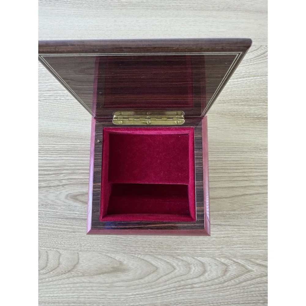 San Francisco Music Box Company Wooden Velvet-Lined Carousel Horse Music Box